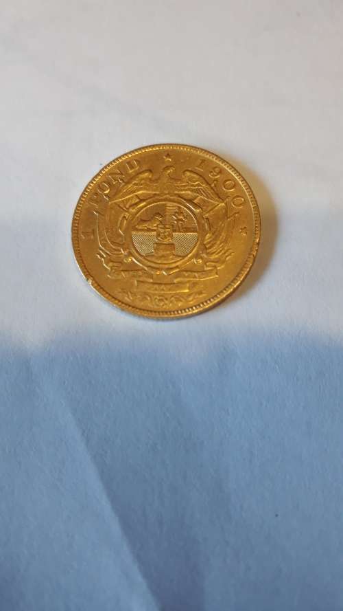 1900 ZAR Gold Pound single shaft. 22ct Gold.